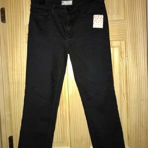 Never worn Jasper Free People Black Crop Jeans